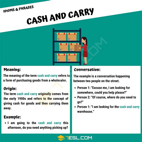 carry en francais|cash and carry def.